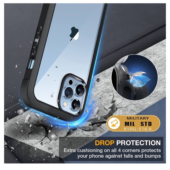 New Miracase Glass Case for iPhone 13 Pro Max 6.7 inch Clear/Black In Box - Picture 13 of 15